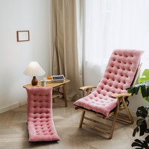 가을 겨울 두꺼운 Foldable 흔들 긴 의자 쿠션 가든 발코니 라운지 다다미 매트리스 홈 장식, 02 L 125x50x10cm, 06 분홍색