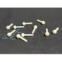 (50개) 플라스틱볼트 미색나일론 손잡이볼트 M6(나사규격)*30mm(나사부분길이) 손잡이부분(12파이*8mm)