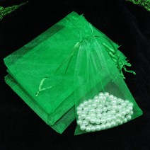 웨딩 크리스마스 생일 선물 포장 50 개/몫 Organza 가방 쥬얼리 Tulle Drawstring, [06] 13x18cm, [08] green