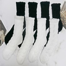 남여공용 편하고 두꺼운 도톰 데일리 털 수면양말 8족 8켤레 장목 보온