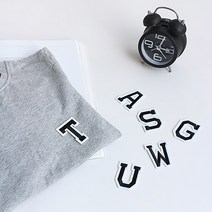 알파벳 와펜 와팬 패치 의류 리폼 수예부자재, 알파벳와펜O