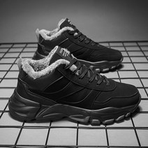 라이딩부츠 바이크 오프로드 숏부츠 오토바이 남성 부츠 겨울 신발 남성 신발 따뜻한 모피 스노우 부츠 발목 겨울 부츠 남성용 플러시 겨울 스니커즈, 44, 풀 블랙