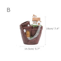 세라믹 화분 도자기레트로 농가 화분 다육 식물 장식 화분 미니 분재 화분 요정 정원 홈, b