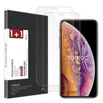 탑쿠 2.5D 글라스핏 액정보호 강화유리필름 2p, 1세트