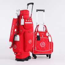 마루망 아가일 여성 바퀴형 캐디백세트 MR024, 레드