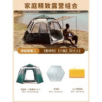 안나한330 라쿤볼륨업 레트로스 홀리돔 중고텐트 아코플라 리빙쉘텐트 원터치텐트 텐트 텐트추천 미스터305 텐트종류 원터치텐트추천 탠트 5인용텐트 전실텐트 트레일러텐트 접이식텐트, 짙은 녹색 육각형 [3-4인] 패키지 2
