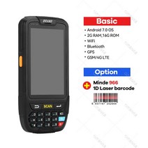 카드 포스기 POs 이지체크 단말기 신화포 4G 안드로이드 PDA POS 휴대용 단말기 재고 Honeywell 1D 2D QR, 01 1D Minde966_01 미국