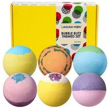 LagunaMoon 유기농 배스 밤 버블바 드라이 플라워 255736, 6-Pack ･ XXL Organic Bath Bom
