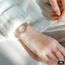 가바바 여성 시계 골드 스틸체인 얇은 손목시계 G42938