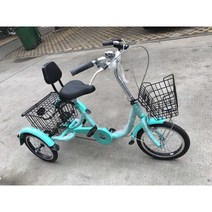 골든픽 성인용 세발 자전거 어르신 노인 3발 삼륜 파워 페달, 블랙 L자형 아동용 시트