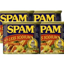 SPAM 25% Less Sodium 스팸 레스소디움 미국 저염스팸 미국스팸 수입햄 스팸맛집 12oz(340g) 4팩