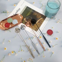 양초 불끄기 캔들 렌치 스너퍼 심지 악세서리 오브제 방향제 향초 촛불 끄는 도구 소등기, 실버