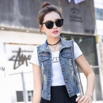 파인베리 F2744 M 2XL 데일리코디 빈티지한 청조끼 데님조끼