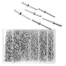 1000 Pop Rivets Rivet Set Riveter Tool Air Manual Gun, 1