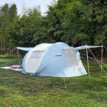 조엘리 마카롱 원터치 캠핑 텐트, 4-6인용, 마카롱 브라운