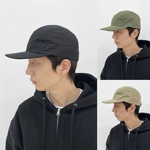 남자 여름 방수 나일론 캠프캡, 베이지