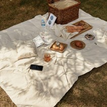 피크닉 방수 패브릭 린넨 천 돗자리 한강 이쁜 감성 천 돛자리 매트, 3.촘촘 린넨 돗자리