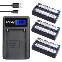 3Pcs NP-F570 NP F550 배터리 + LCD USB 충전기 소니 CCD-SC55 CCD-TRV81 카메라 DCR-TRV210, 01 2battery