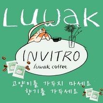 [당일 로스팅 당일 출고] 인비트로 루왁 사향고양이 저카페인 발효커피 (원두 드립백), 1kg 원두(분쇄도:굵은 분쇄)