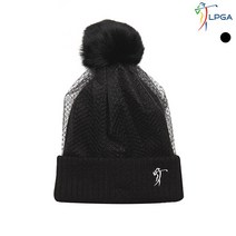[LPGA골프웨어] 여성 메쉬 포인트 방울 비니 (L184AP752P), 단품