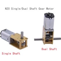 마이크로 N20 단일/이중 샤프트 모든 메탈 기어 모터 12V 16rpm-381rpm 저속 고 토크 엔진 DIY 로봇, [02] 136 rpm, [02] Dual Shaft 12V