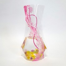 깨지지 않는 PVC 꽃병/화분 화병 수경재배 인테리어, 깨지지않는 PVC 꽃병 플라워그린