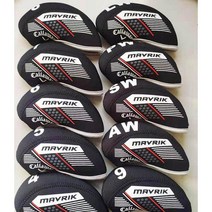 Bird 골프채 아이언 헤드커버 10종 세트, MRVRIK 블랙