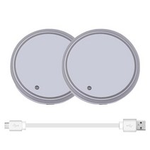 Led 자동차 로고 앰비언트 라이트 컵받침 인테리어 스타일링 링컨 네비게이터 2 2003 2007 2004 Mkc Futura Cents Mkx Mkz 액세서리, [02] 2Pcs, [27] For Volvo