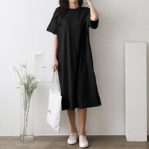 카브라 포켓 롱 원피스 빅사이즈 오버핏 여성용