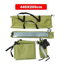 car 보호소 그늘 캠핑 사이드 car Roof top tent awning 방수 uv 휴대용 캠핑 텐트 자동차 옥상 레인 캐노피, 아미 그린 440x200cm