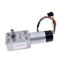 ZGY370EC DC 모터 홀 인코더 포함 11PPR JGY370 인코딩 DC12V 웜 기어 고토크 5 200rpm, 1개, 12V, 200