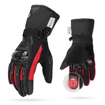 바이크 오토바이 겨울 장갑 터치 스크린 야외 Motorcross 거리 도로 자전거 방수 Windproof Guantes Moto, [01] Winter glove red