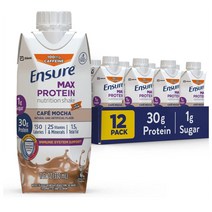 Ensure Max Protein Nutrition Shake Cafe Mocha 엔슈어 맥스프로틴 쉐이크 카페모카 11floz 330ml 12팩