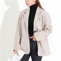 [오노마] ONM 여성 외출 패션 핏좋은 오버핏 모직 자켓 반코트