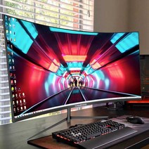 리얼 4K 게이밍 모니터 144Hz 27인치 와이드, 27곡면 흰색 1K 75HZ