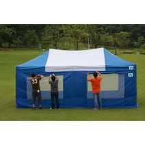 캐노피천막 / 행사용 접이식텐트 2.4m x 3.6m, 청색, 28mm 스틸