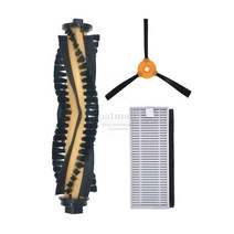 Cecotec Conga 990 1190 용 로봇 진공 청소기 교체 부품 예비 액세서리 HEPA 필터 중앙 사이드 브러시, [01] QHui