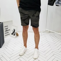 레어 남자 빅사이즈 컷팅 밀리터리 스판밴딩 반바지