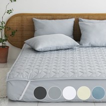 바숨 알러지케어 먼지없는 고정밴드 침대패드, 그레이