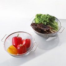 로긴 스텐 손잡이 채반 중 대