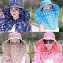 스턴리스트 도트무늬 마스크썬캡모자 일모자 마스크모자 작업모자 땡땡이선햇 햇빛가리개모자