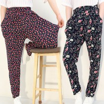 [하랑이플] 간절기 꽃지퍼 몸빼바지(~99) 빅사이즈 편한 엄마바지 작업바지