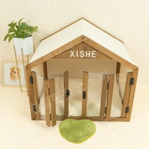 개집만들기 애견 하우스 펫 야외 중형견 강아지 실외 소형견, M-중간, 스타일5(호두색)(침낭발송)