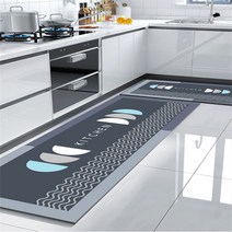 [파란하늘스토어] 매트 주방 욕실 화장실 흡수 흡유 미끄럼방지 충격완화 낙상방지 손세탁 두장세트, 모란디권장