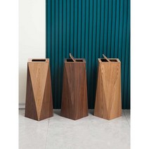 나무 쓰레기통 우드 심플 로비 원룸 펜션 디자인 회사, 혼합 색상 Tall - 플립 커버