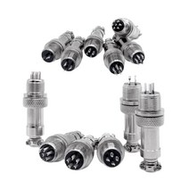 너트형 원형 12mm 항공잭 멀티 콘택트 커넥터 플러그, 7PIN, 1개