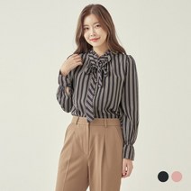 클라비스 스트라이프 타이 블라우스 (2colors) CVBWA4T05M