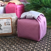 [고서임] 천일염 함초소금 300g / 둥근매듭 보자기 답례품, 함초소금 300g (둥근매듭 /은비보라), 1개