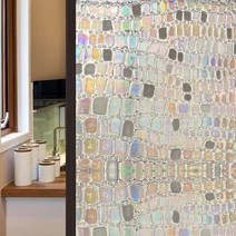 단열필름 창문 유리창레인보우 개인 정보 보호 스테인드 글라스 비닐 자체 접착 cling, 베이지, 90x200cm