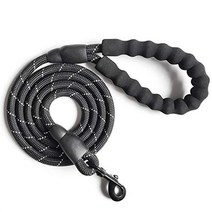VLDCO 10 FT Strong Dog Leash Extra Heavy Duty Rock Climbing Rope Comfortable Padded Handle Highly Re, 1, Black Black